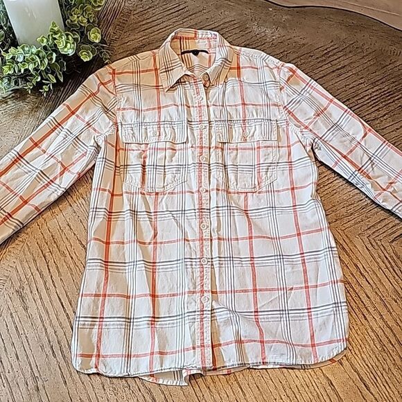 Plaid button down shirt size S Banana Republic cotton - Picture 1 of 9
